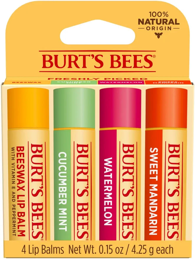 Burt's Bee Freshly Picked Lip Balm 4-Pack