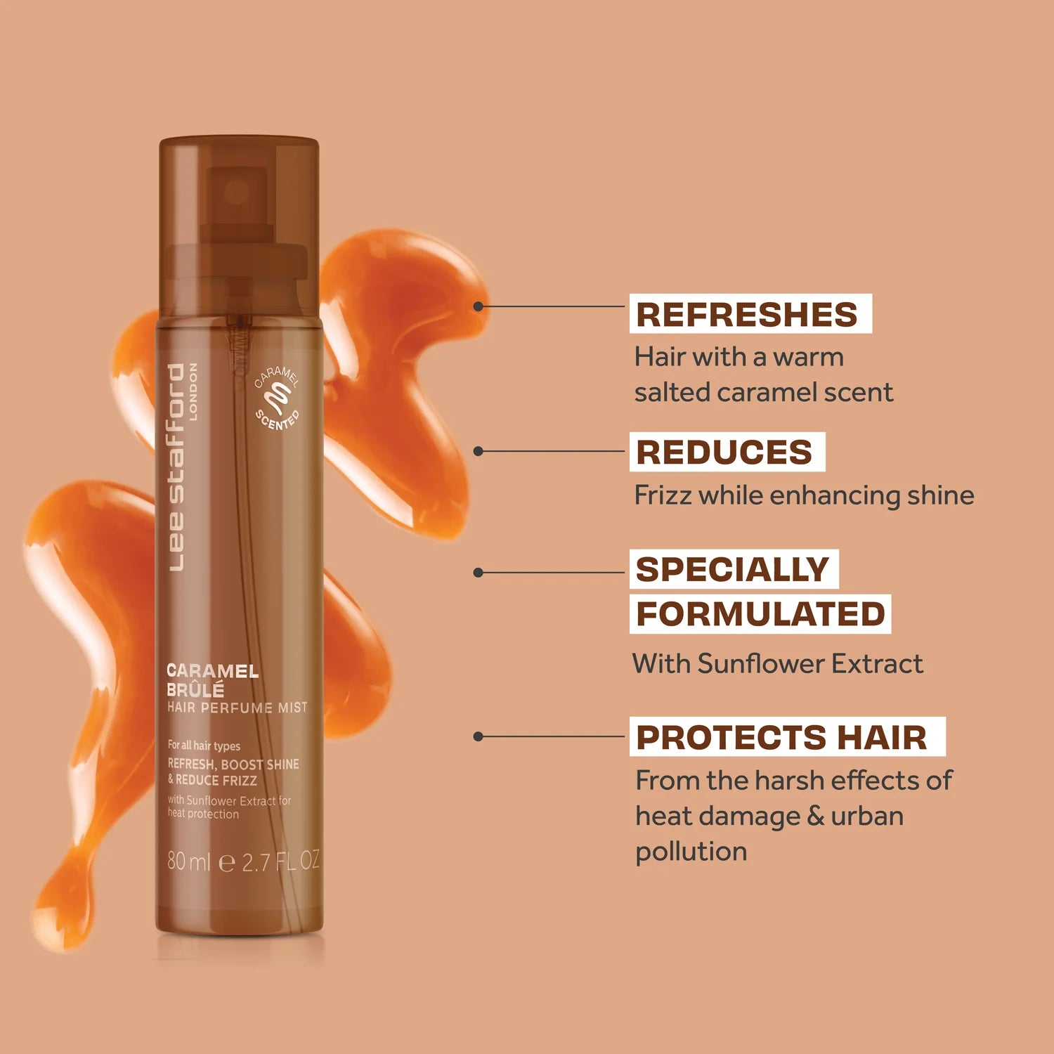 Lee Stafford Hair Perfume Mist Caramel Brûlé 80ml