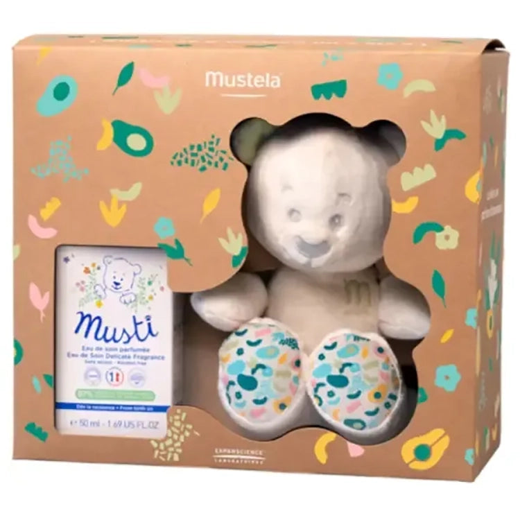 Mustela Musti Pastel Perfume Chest 50ml & Teddy Bear