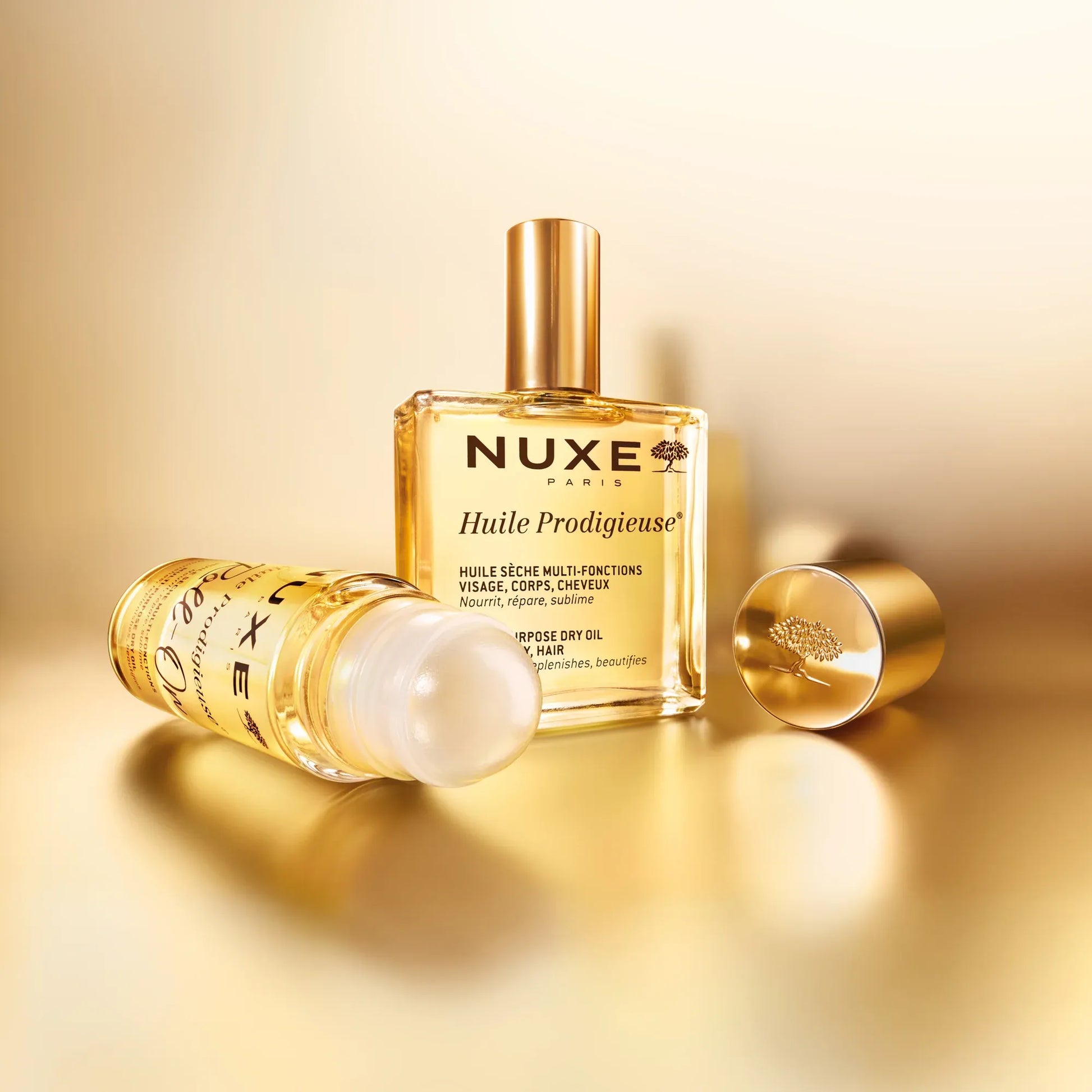 Nuxe Huile Prodigieuse® Roll-On - Multi-purpose dry oil, face, body, hair 60ml