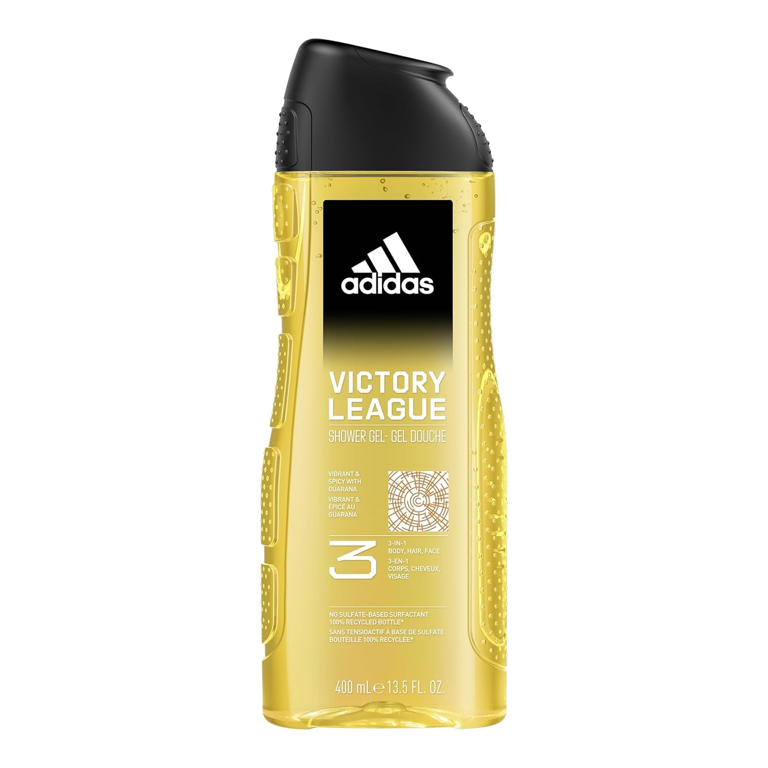 Adidas Victory League Shower Gel for Men 3-in-1 Body, Hair & Face 400ml