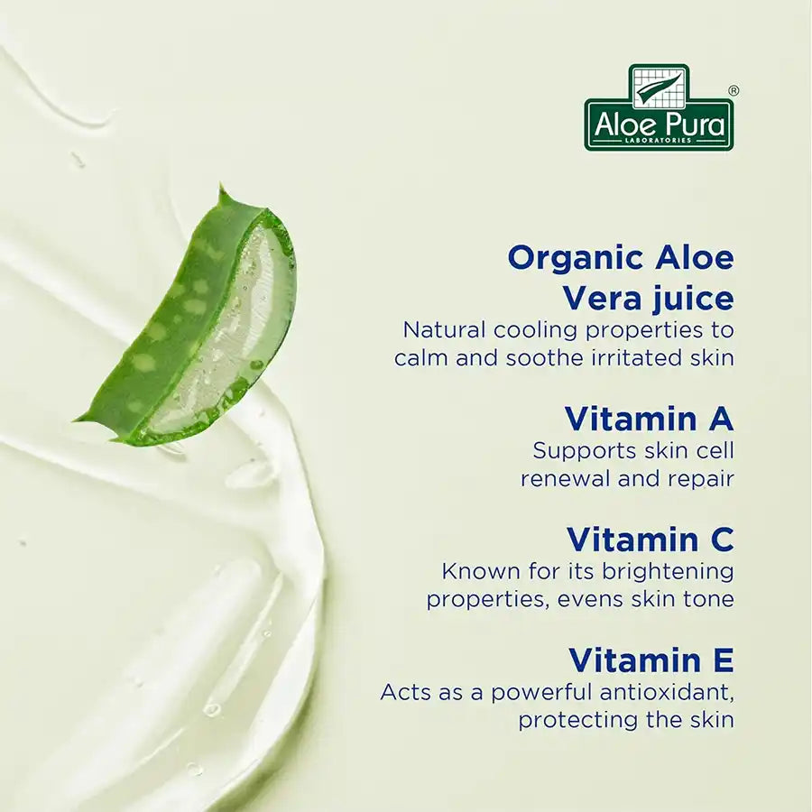 Aloe Pura Organic Aloe Vera Gel with Vitamin A, C & E 200ml