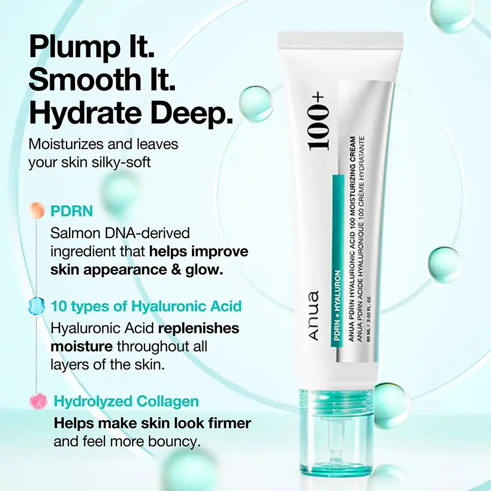 Anua PDRN Hyaluronic Acid 100 Moisturizing Cream 60ml
