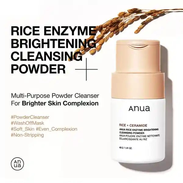 Anua Rice Enzyme + Ceramide Brightening Cleansing Powder 40g