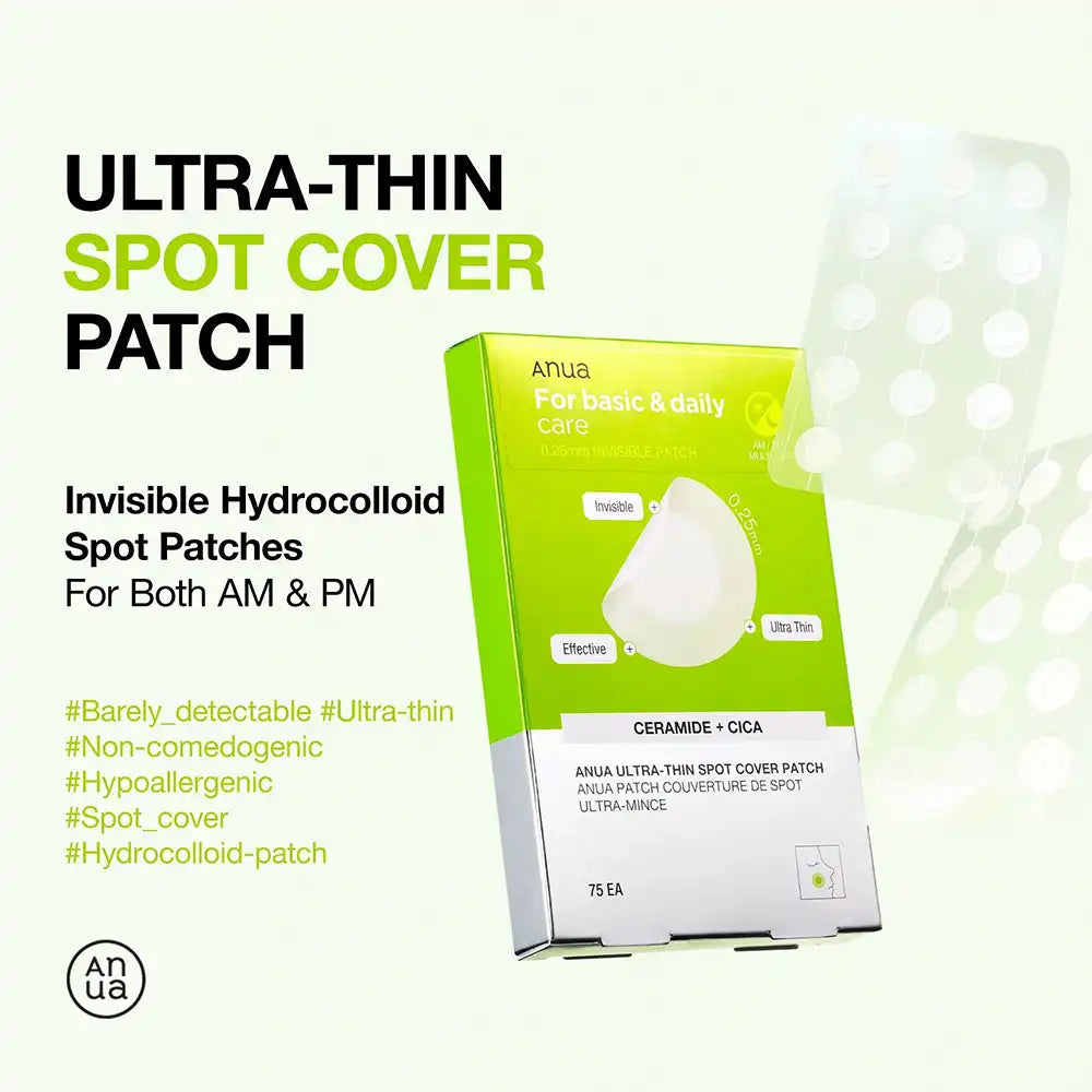 Anua Ultra Thin Acne Healing & Soothing Spot Cover Patch 75Pcs