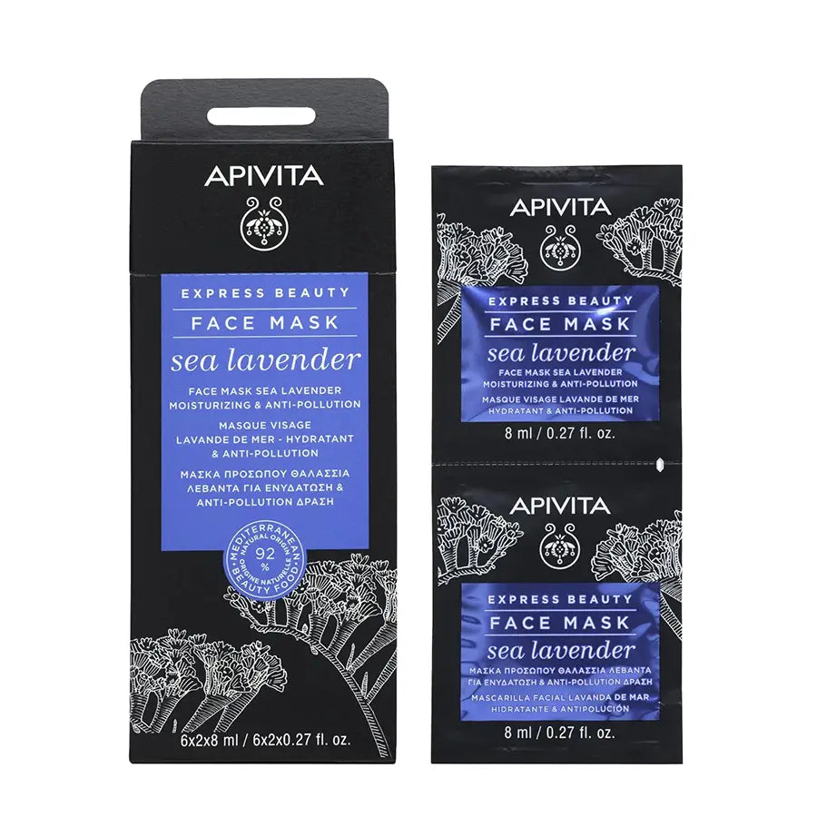 Apivita Express Beauty Moisturizing Sea Lavender Face Mask 2x8ml