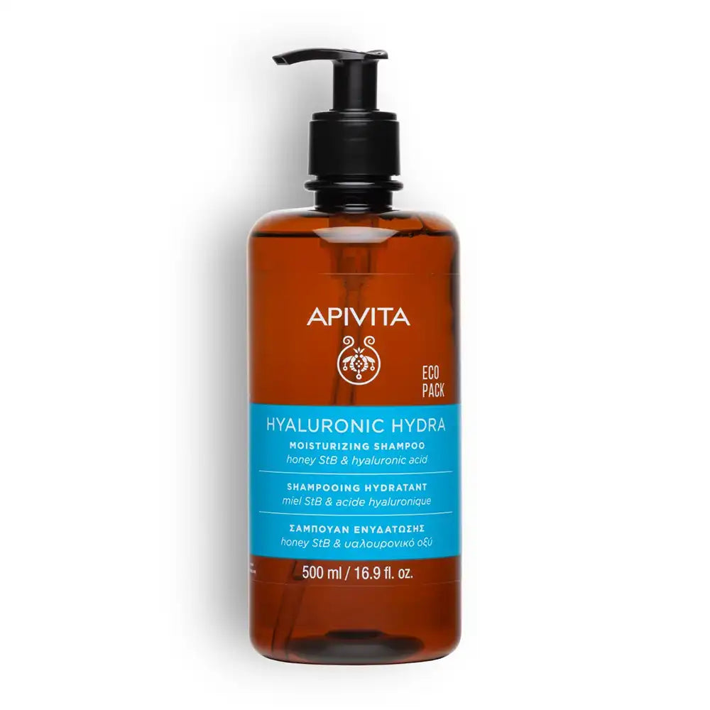 Apivita Hydration Moisturizing Shampoo with Hyaluronic Acid Eco Pack