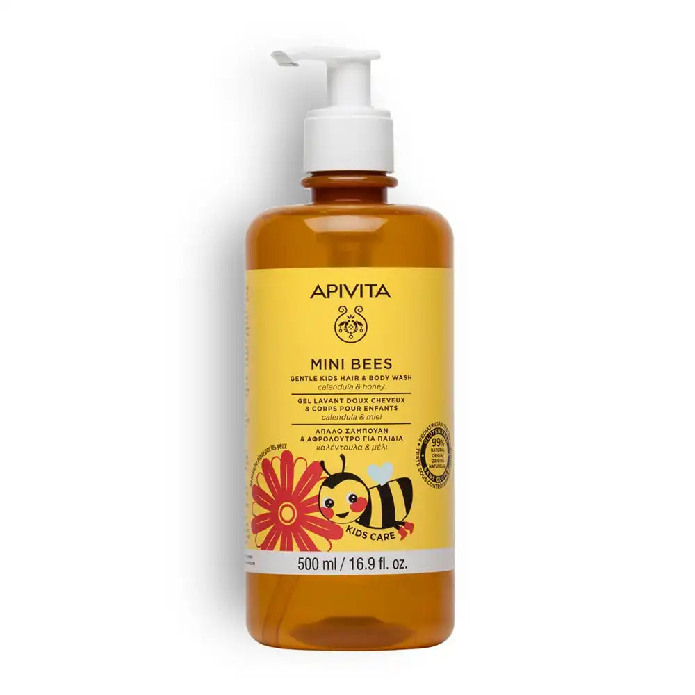 Apivita Mini Bees Gentle Kids Hair & Body Wash Calendula-Honey 500ml