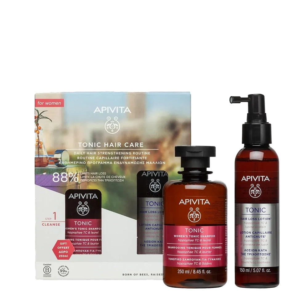 Apivita Promo Hair Loss Lotion 150 ml & Free Women's Tonic Shampoo For Hair Loss 250 ml