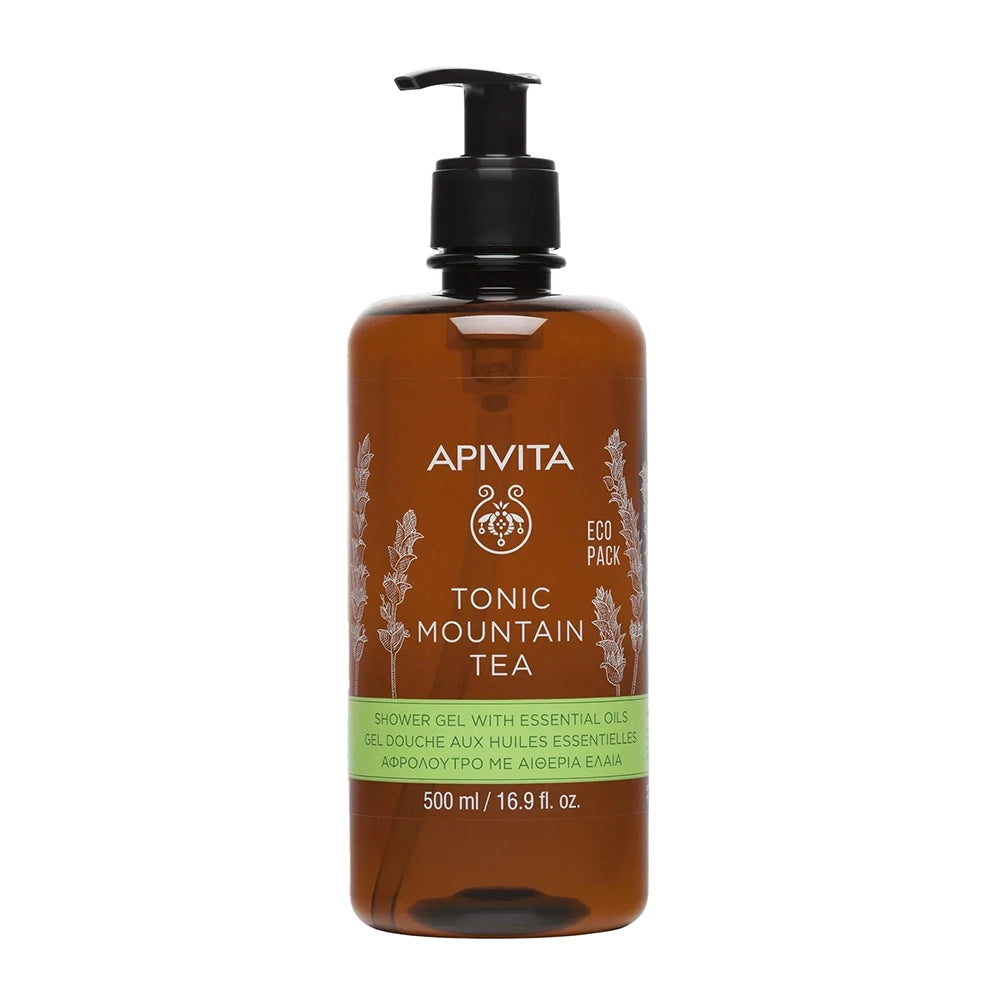 Apivita Tonic Mountain Tea Shower Gel with Essentials Oil 500ml