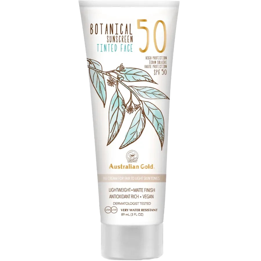 Australian Gold SPF50 Botanical Tinted Lotion Sunscreen 89ml Fair-Light