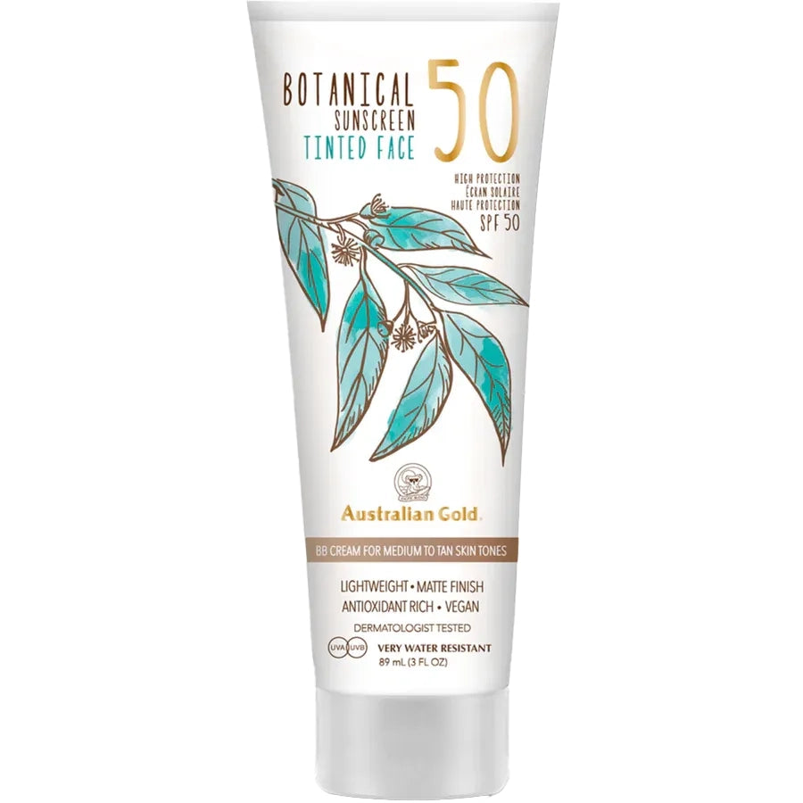 Australian Gold SPF50 Botanical Tinted Lotion Sunscreen 89ml Medium-Tan