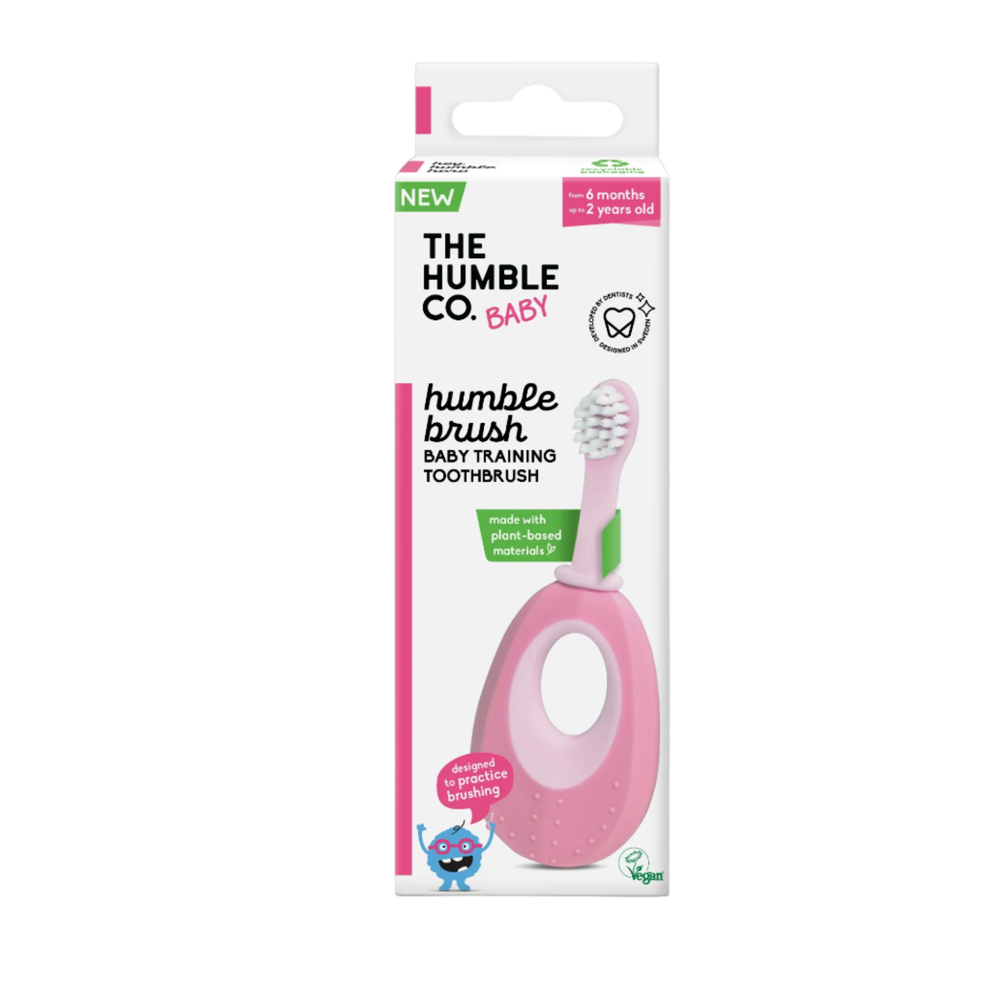The Humble Co. Plant-Based Baby Toothbrush Pink