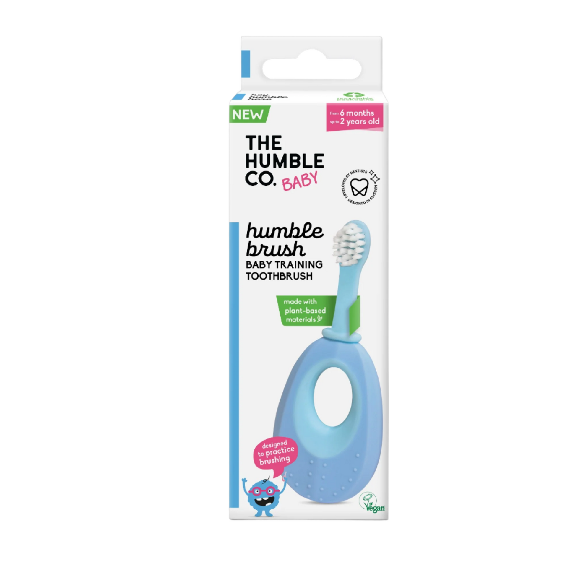 The Humble Co. Plant-Based Baby Toothbrush Blue