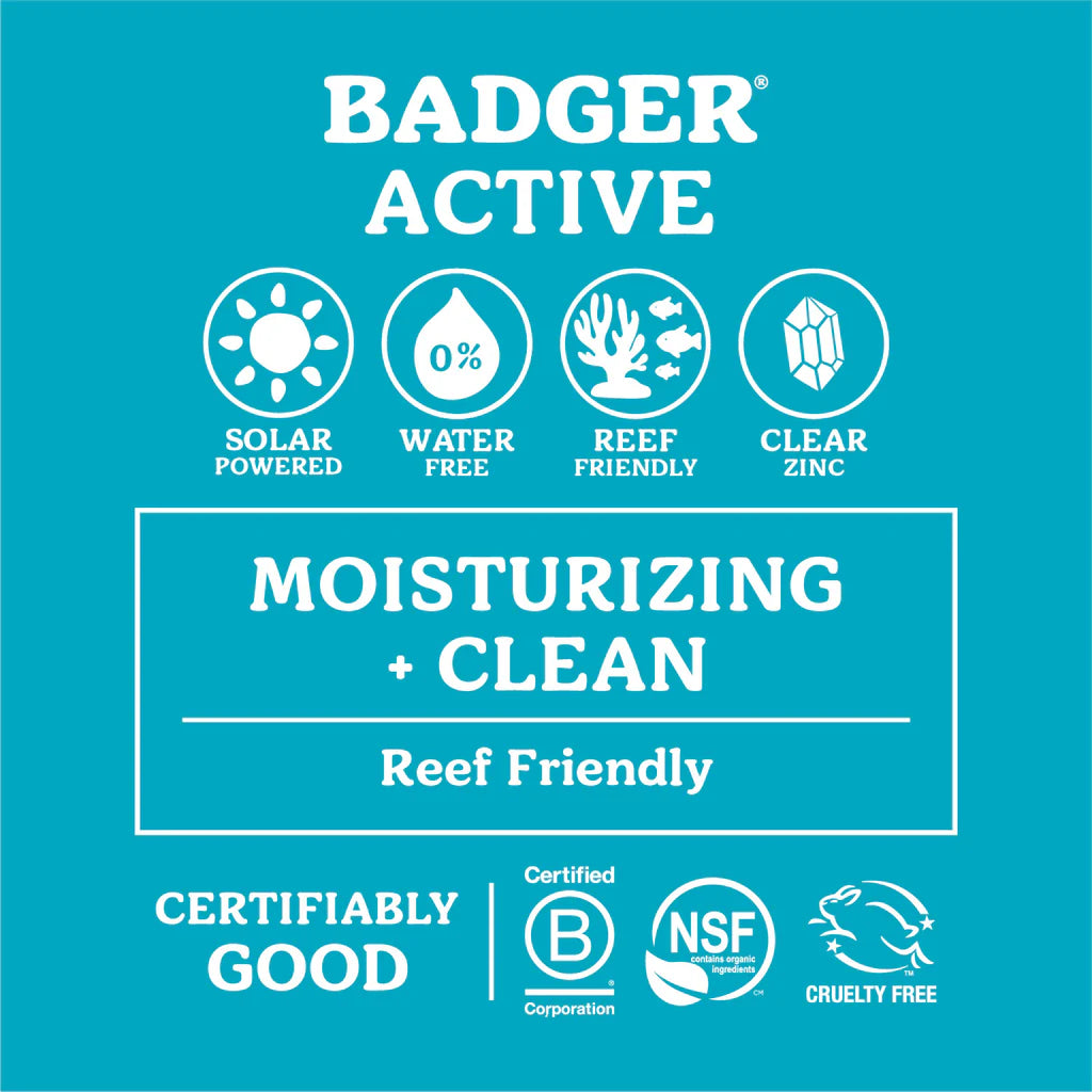Badger Active Mineral Sunscreen Cream 87ml - SPF 30