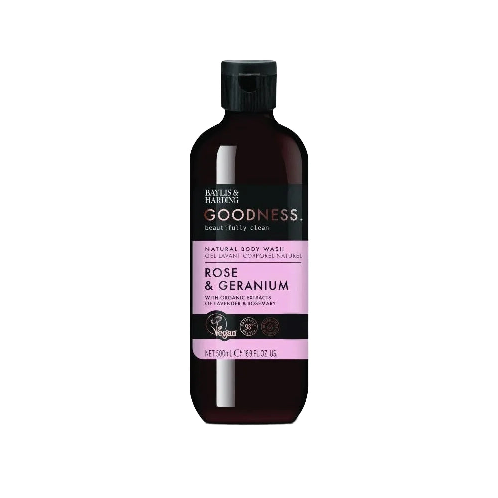 Baylis & Harding Goodness Rose & Geranium Body Wash 500ml