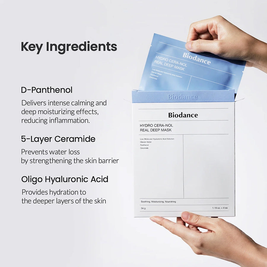 Biodance Hydro Cera-Nol Real Deep Mask Overnight 4x34g