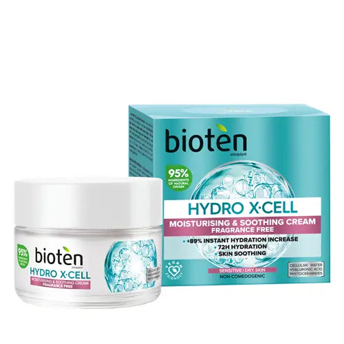 Bioten Hydro XCell Moisturising & Soothing Cream 72h Hydration Dry/Sens Skin 50ml