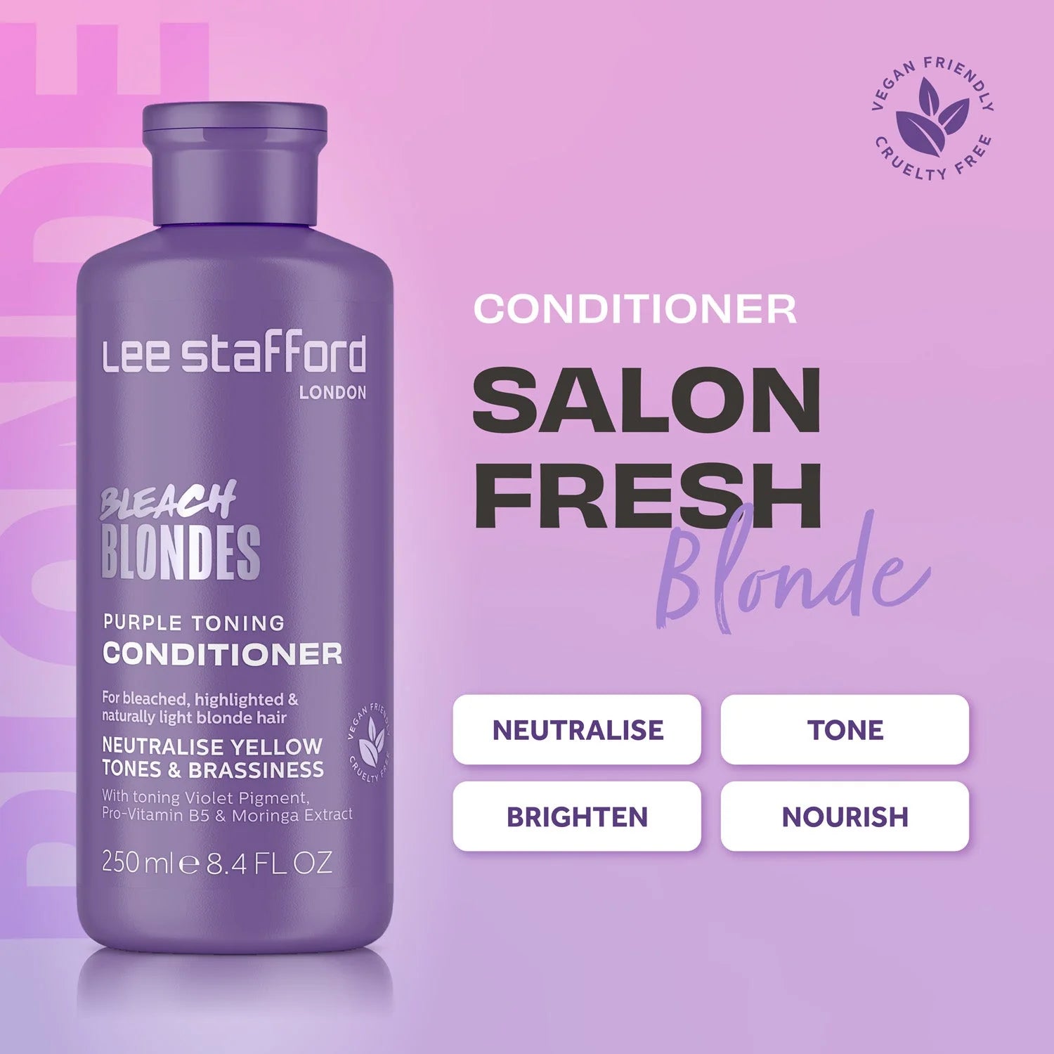 Lee Stafford Bleach Blondes Purple Toning Conditioner 250ml 