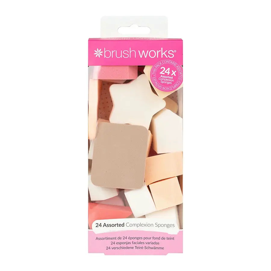 Brushworks 24 Assorted Complexion Sponges