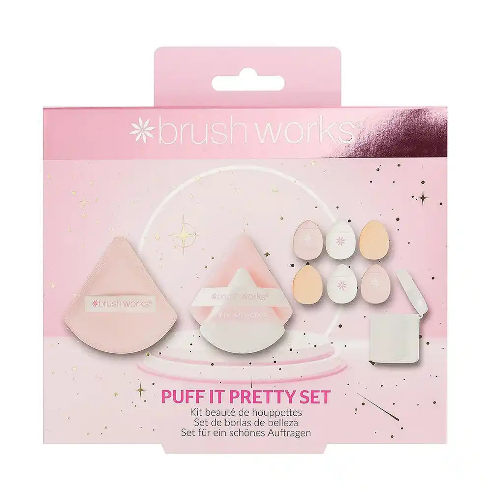 Brushworks Puff It Pretty Makeup Sponge Set 9Pcs