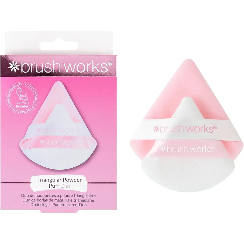 Brushworks Triangular Powder Puff Duo