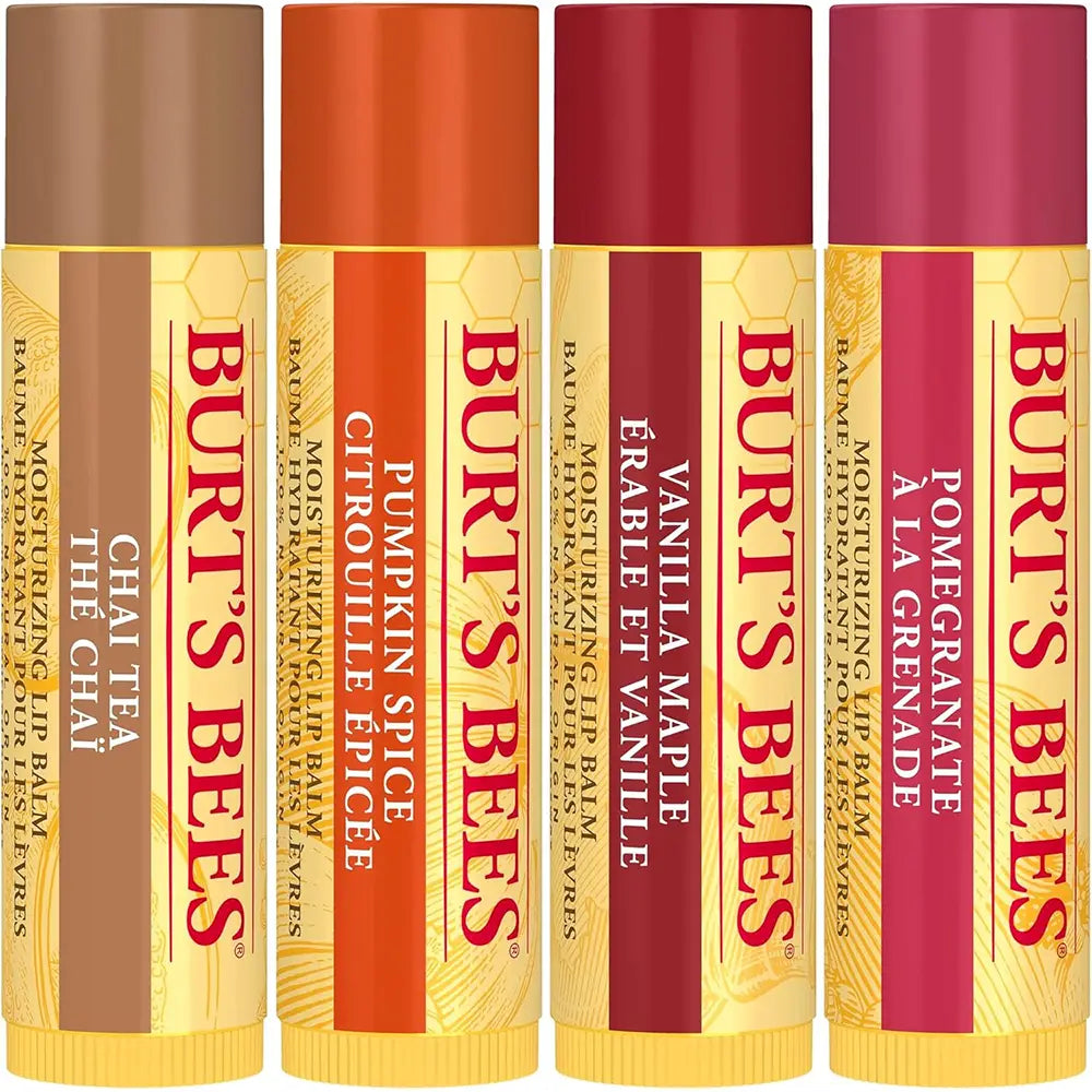 Burt's Bee Fall Lip Balm Gift Set 4 Pack