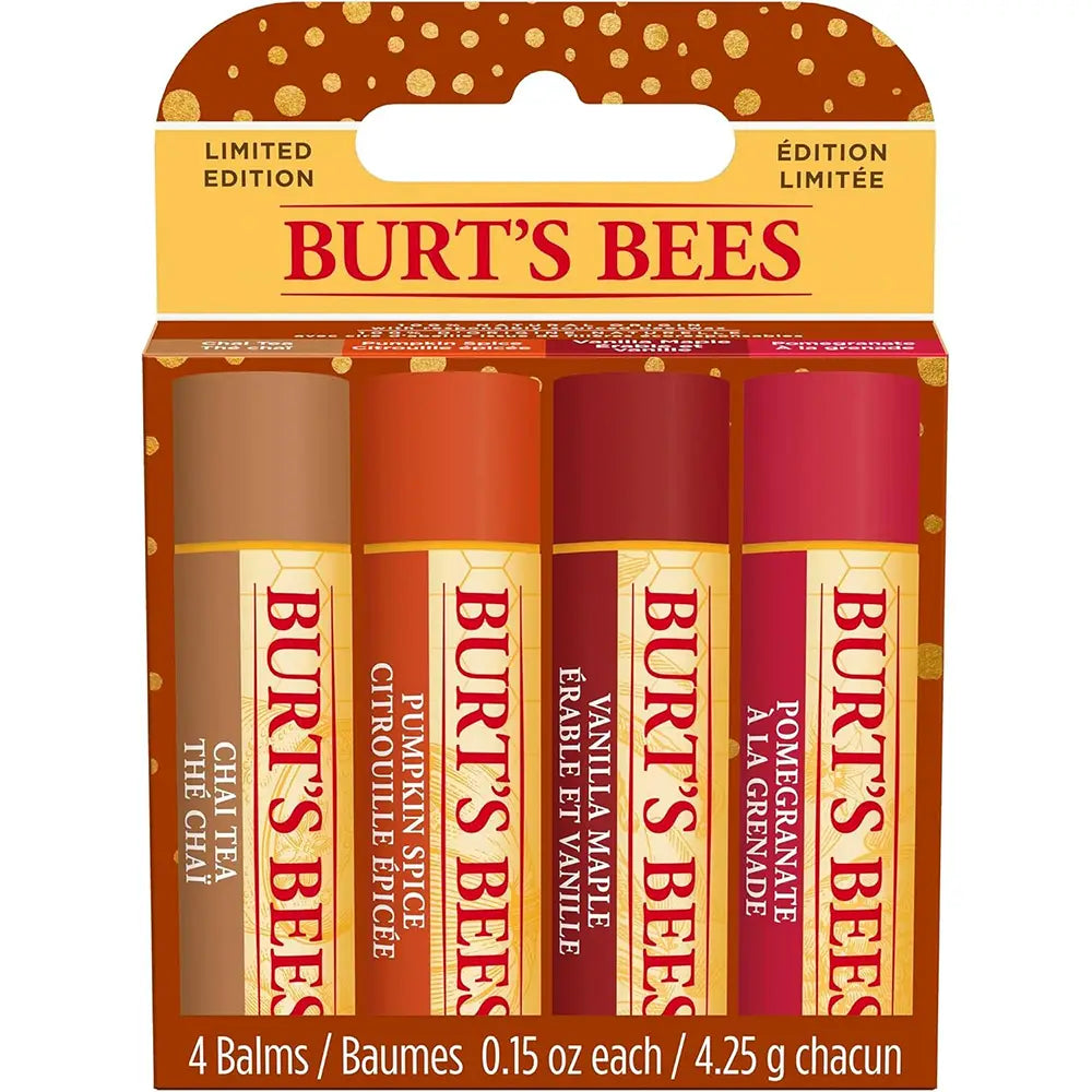 Burt's Bee Fall Lip Balm Gift Set 4 Pack