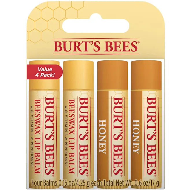 Burt's Bees Beeswax & Honey Lip Balm 4-Pack