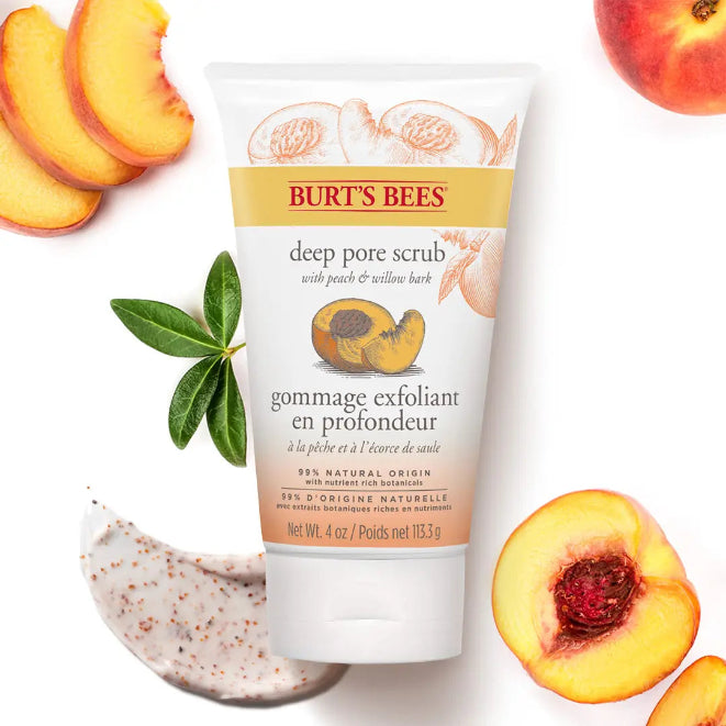 Burt's Bees Peach & Willow Bark Deep Pore Scrub 113.3g