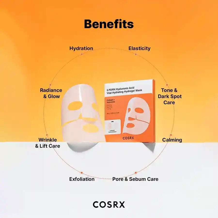 COSRX 5 PDRN Hyaluronic Acid Vital Hydrating Hydrogel Mask 1pc