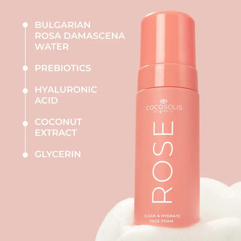 Cocosolis Organic ROSE Clean & Hydrate Face Foam 150ml