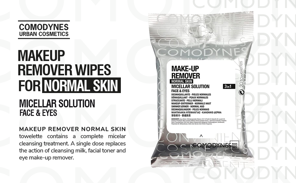 Comodynes Makeup Remover Normal Skin 20pcs