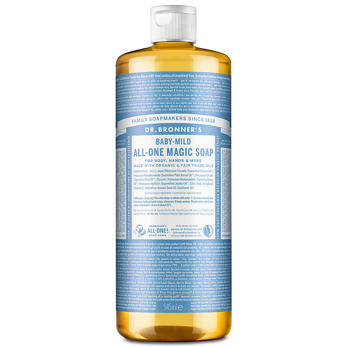 Dr. Bronner's 18 in1 Baby Mild Soap 946ml