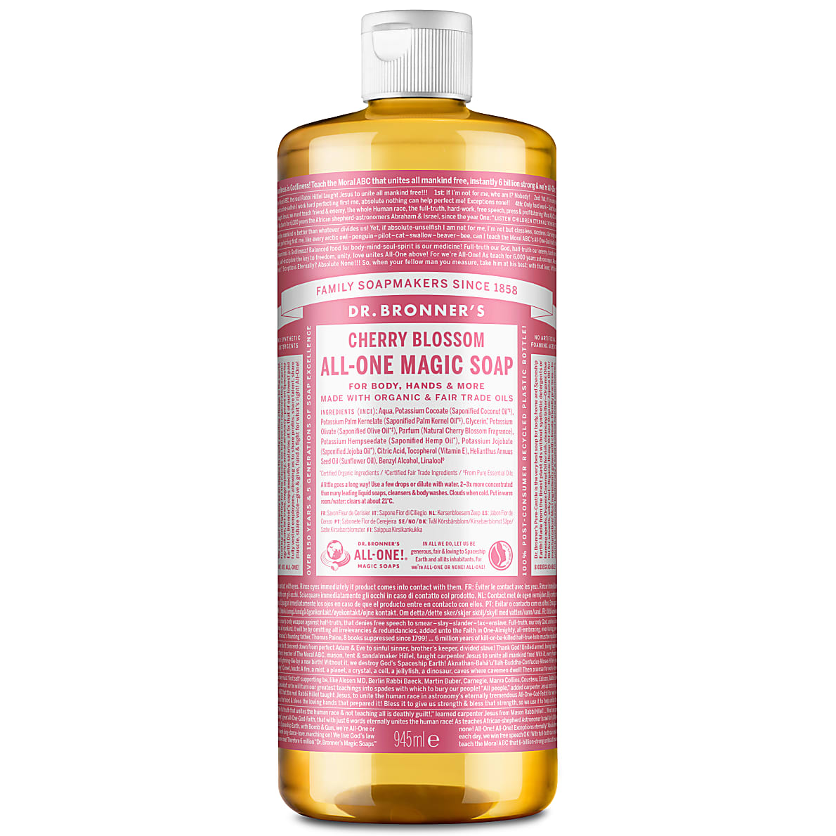 Dr. Bronner's 18 in 1 Cherry Blossom Liquid Soap 945ml
