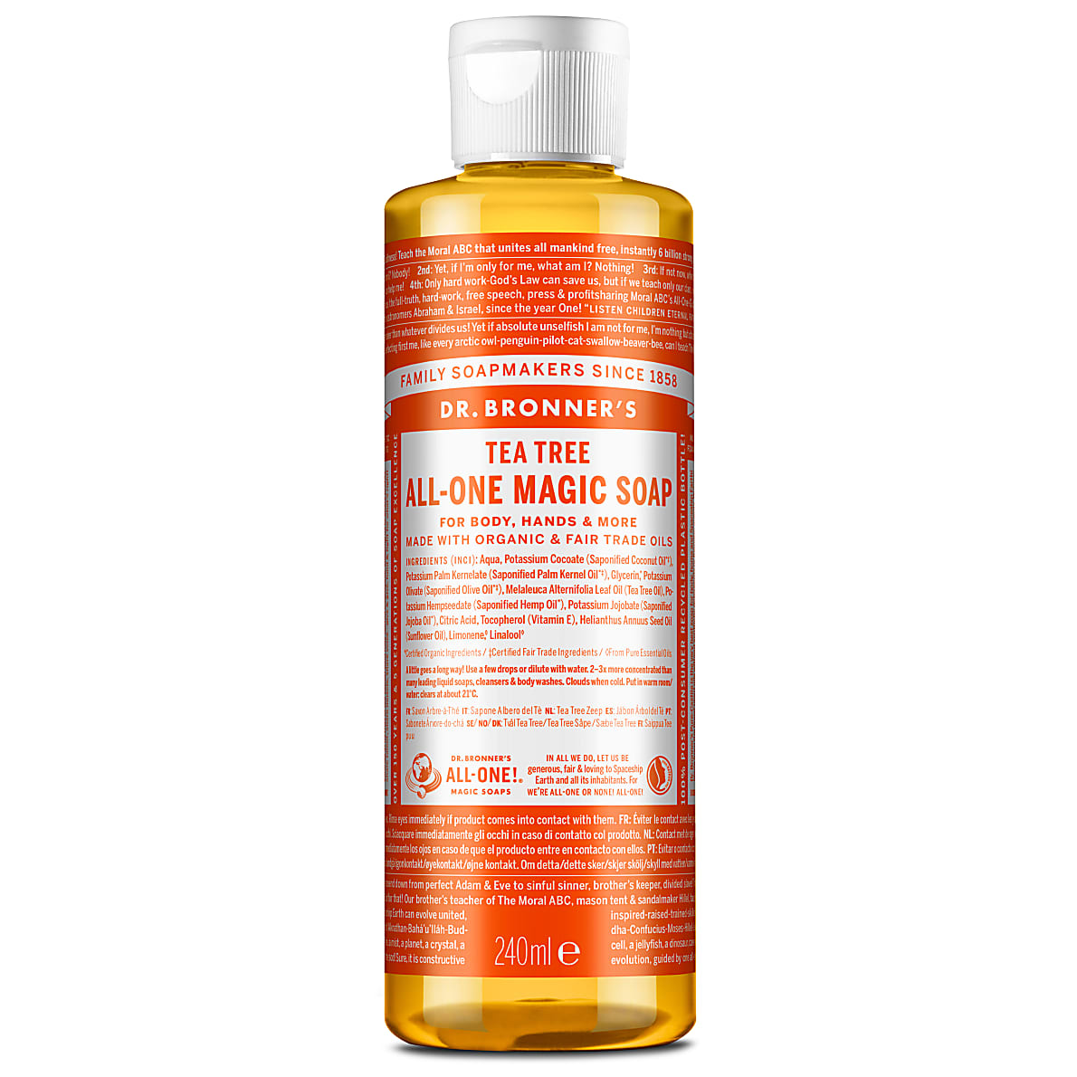 Dr. Bronner's 18 in 1 Hemp Tea Tree Soap 240ml 