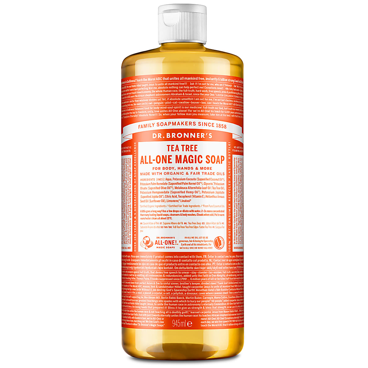 Dr. Bronner's 18 in 1 Hemp Tea Tree Soap 945ml