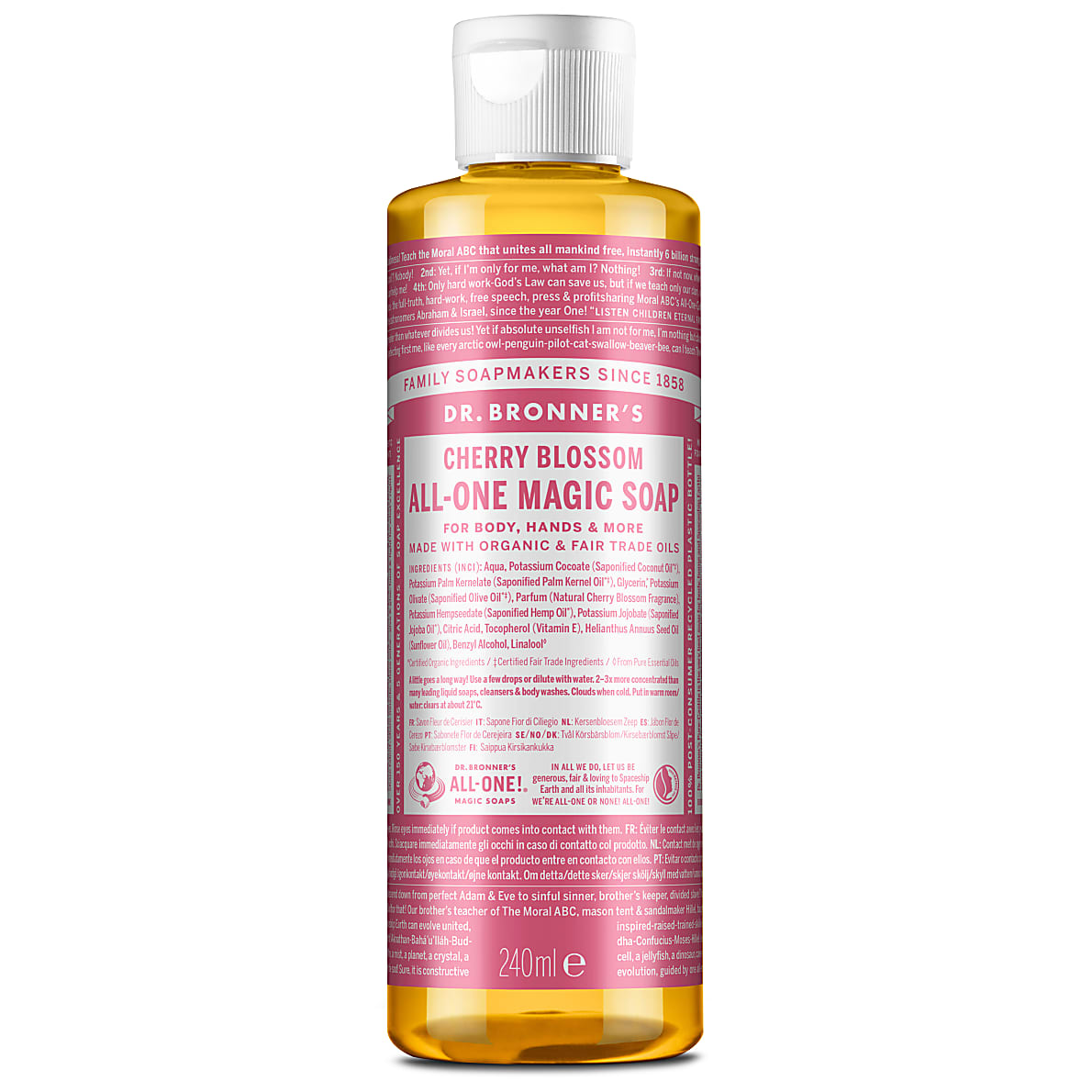 Dr. Bronner's Cherry Blossom All in 1 Magic Soap, 240ml