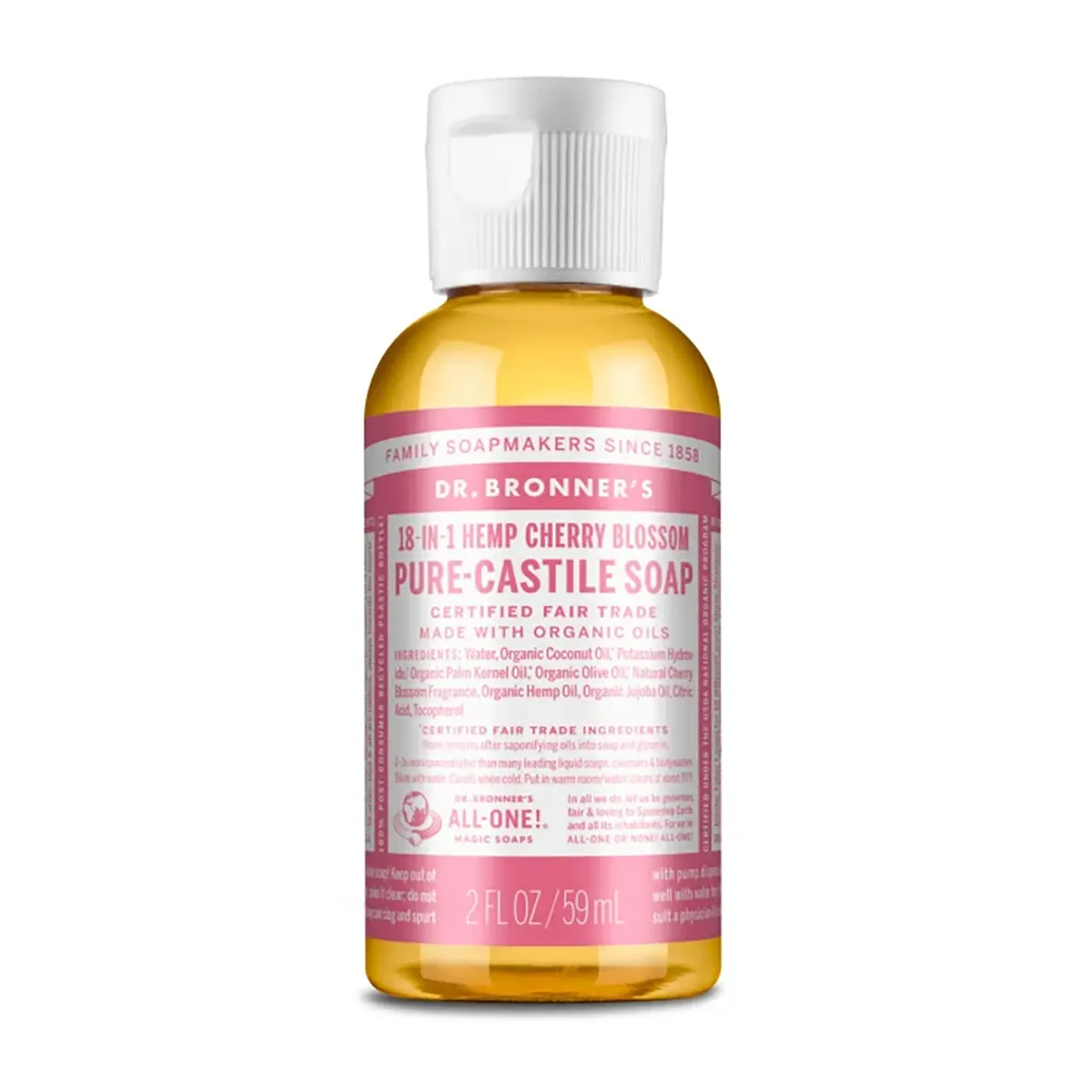 Dr. Bronner's Cherry Blossom All in 1 Magic Soap, 60ml