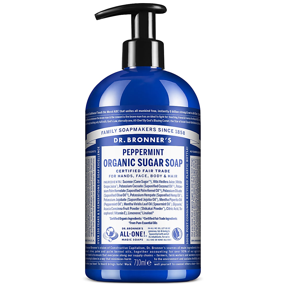 Dr. Bronner's Peppermint Organic Sugar Soap 710ml 