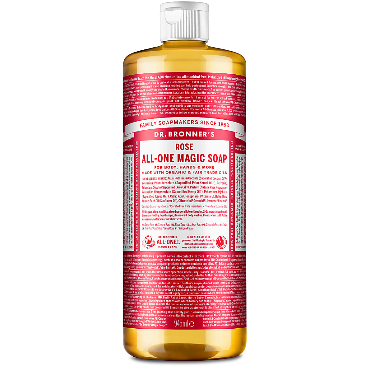 Dr. Bronner's Rose - Pure Castille Liquid Soap 945ml