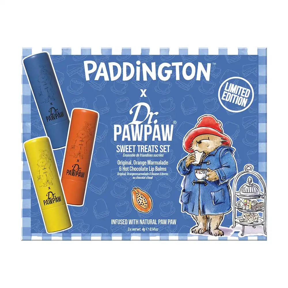 Dr. PawPaw Paddington Sweet Treats Lip Balm Set 3x Hydrating Balms 4g