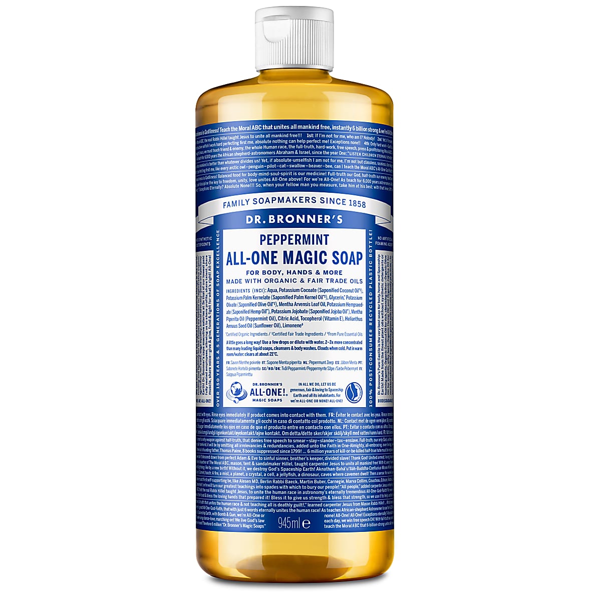 Dr. Bronners Peppermint - Pure Castille Liquid Soap 945ml