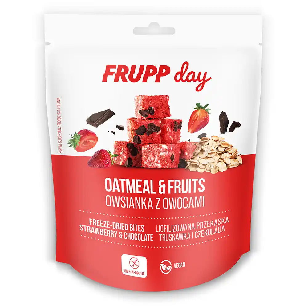 Frupp Day Oatmeal Freeze-Dried Strawberry & Chocolate Bites