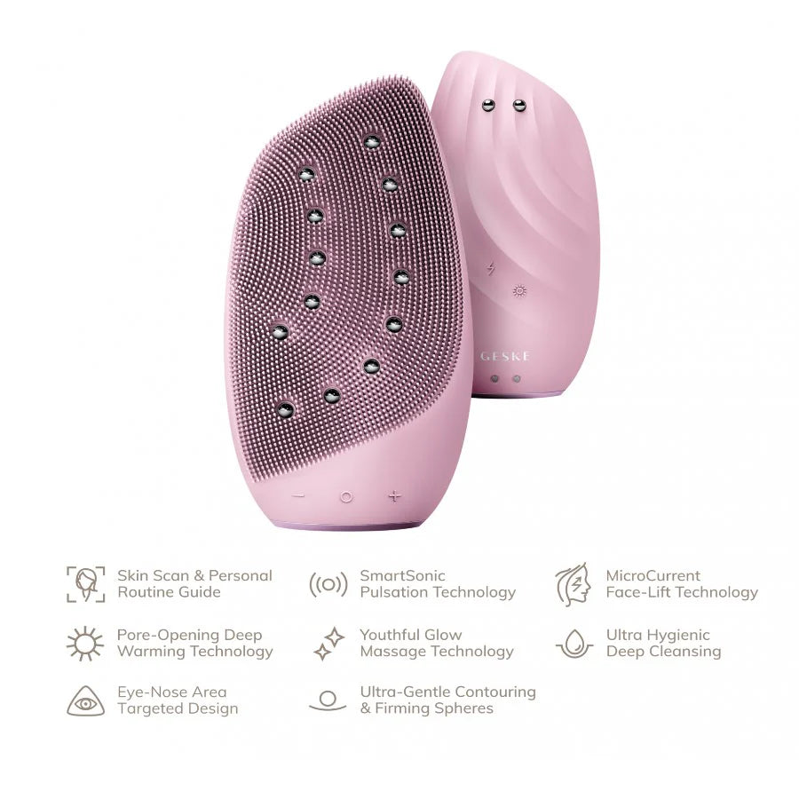 Geske Sonic Thermo Facial Brush & Face-Lifter 8in1 pink
