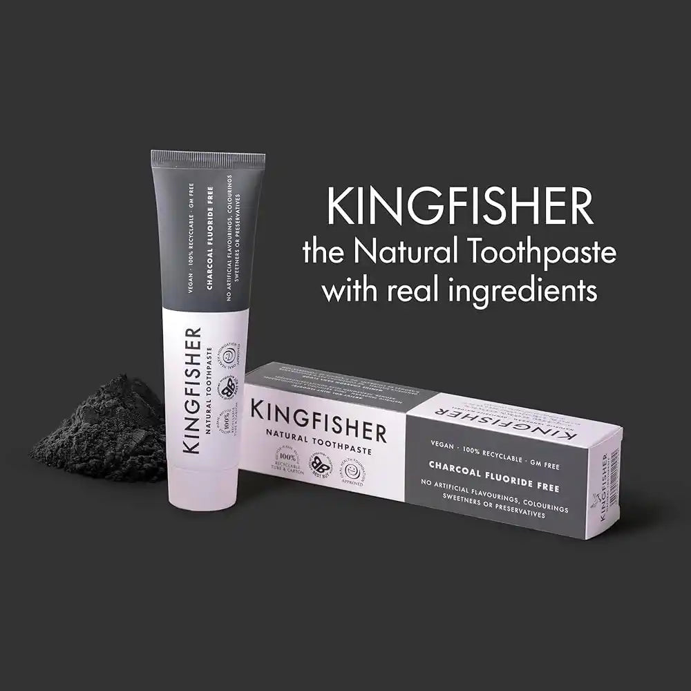 Kingfisher Whitening Charcoal Fluoride Free Toothpaste