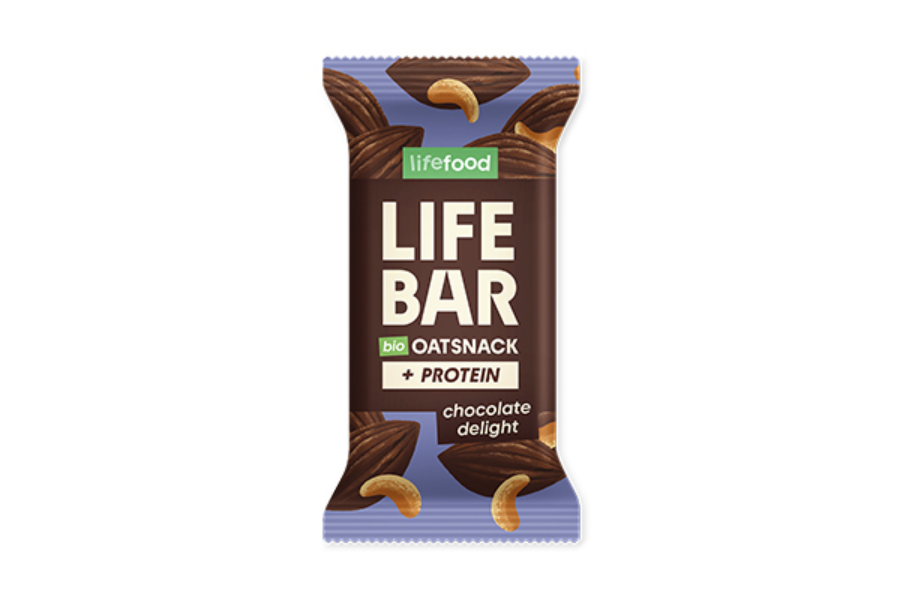 LIFEBAR Organic Oat Snack Protein Chocolate Delight 40g