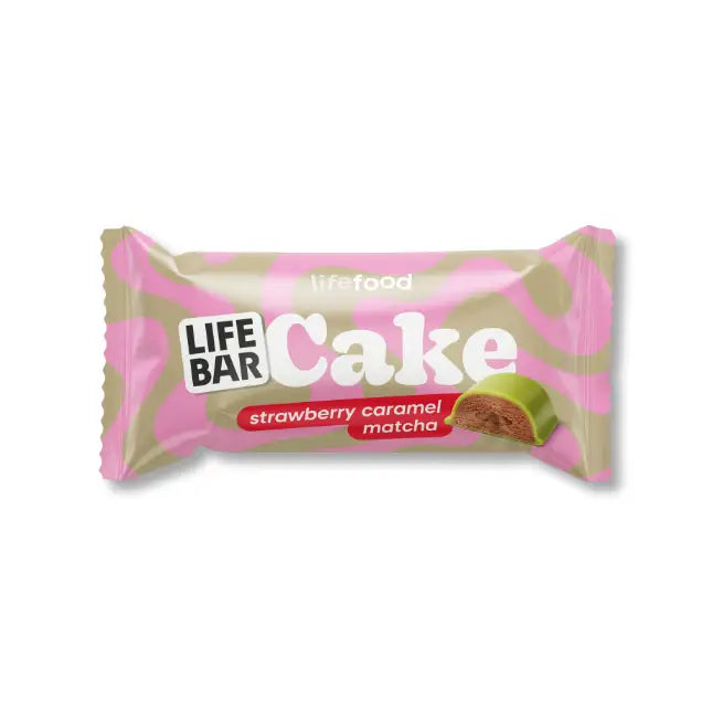 LIFEBAR Organic Strawberry Caramel Matcha Cake 35g