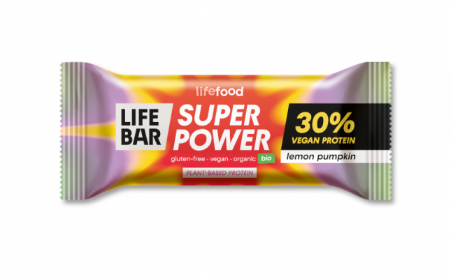 LIFEBAR Organic Super Power Lemon Pumpkin Bar 40g