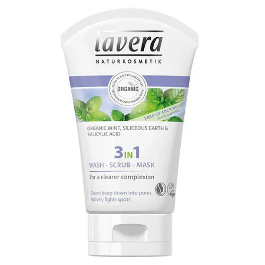 Lavera Pure Beauty 3 in 1 Wash Scrub Mask 125ml